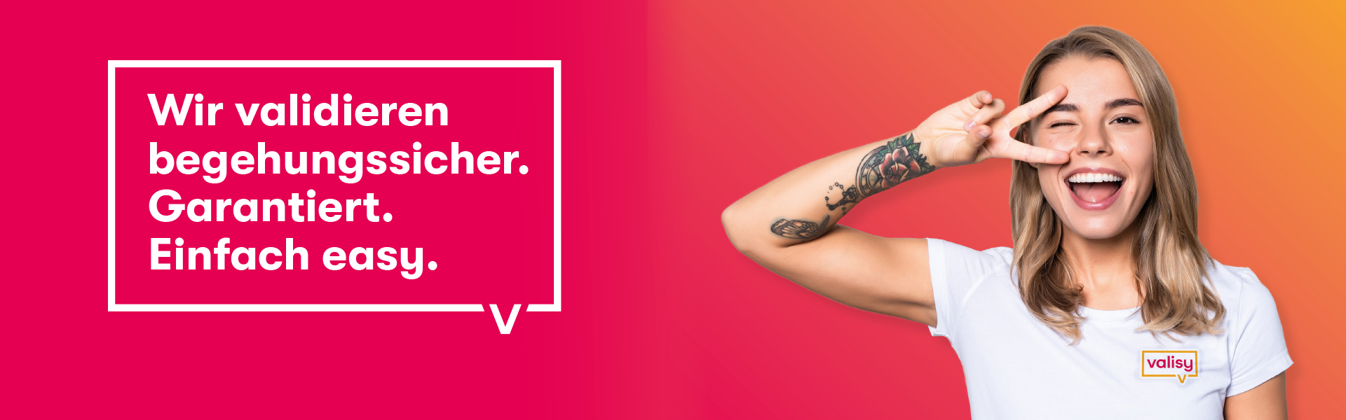 Wir validieren begehungssicher. Garantiert. Einfach easy. Valisy - Validierung behehungssicher.